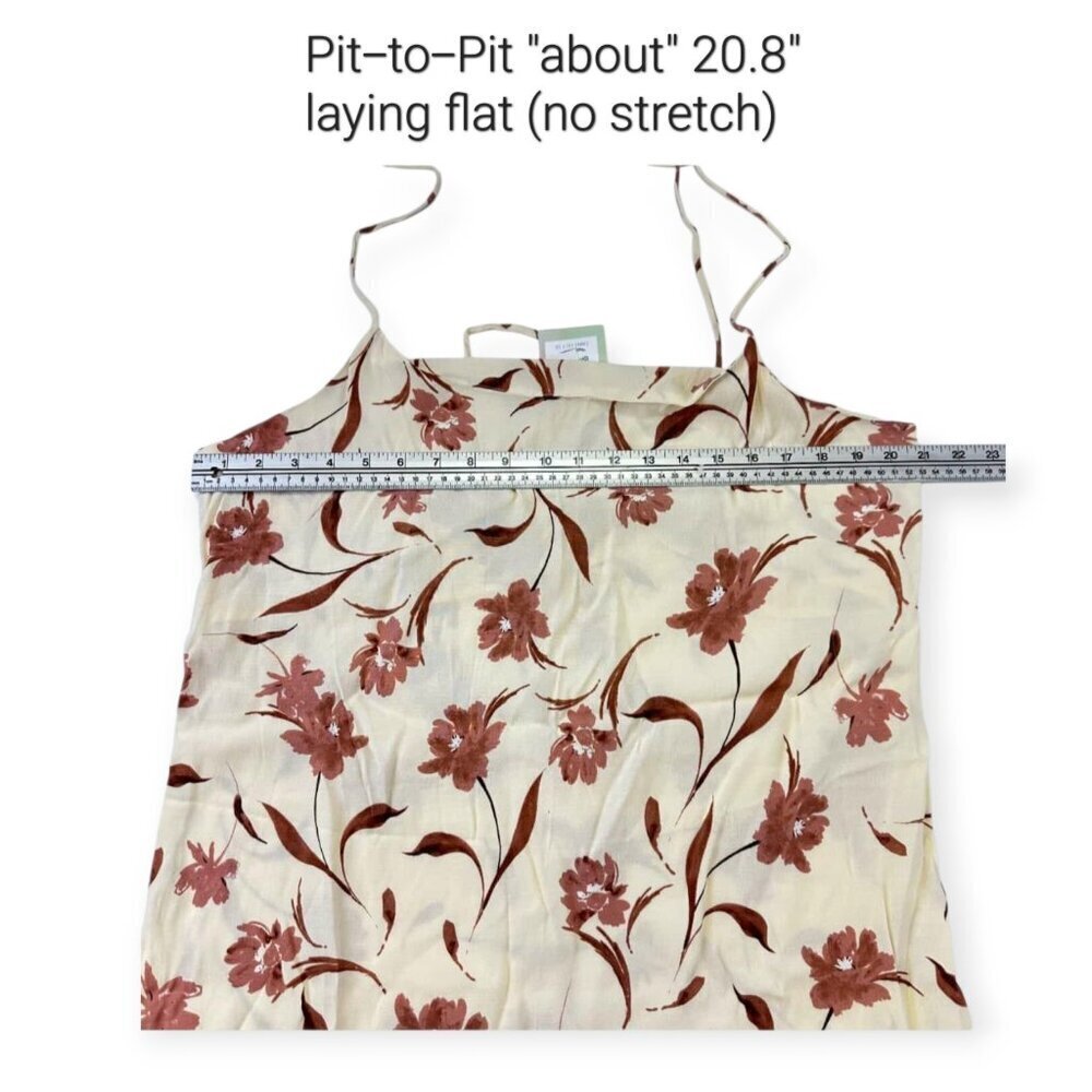 Camas Lilly Co Upcycled Summer Dress XL Brown White Sustainable Boutique - Picture 9 of 15